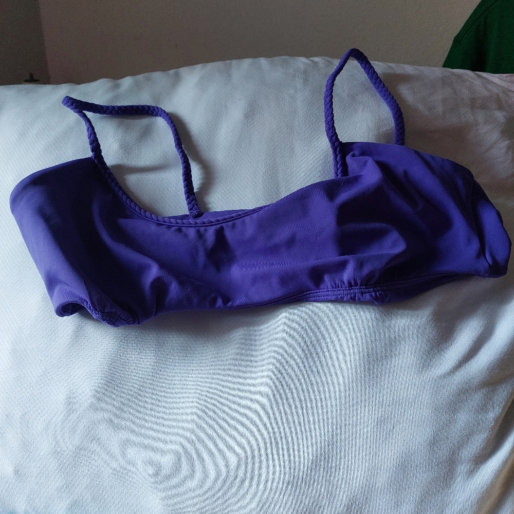La Hearts Purple Bikini Top
